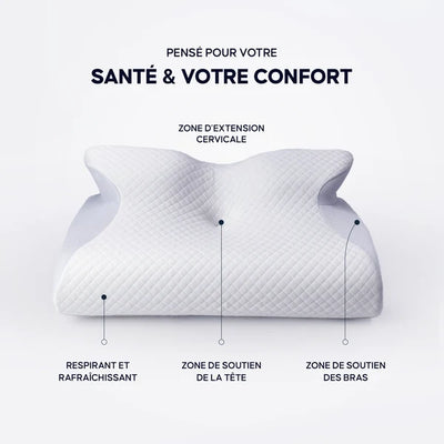Oreiller Ergonomique Cervical – Dormez Mieux, Réveillez-Vous Plus Confortable