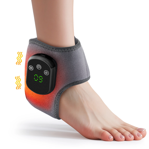 Masseur électrique de cheville et de pied, chauffage des vibrations du pied, attelle de Relaxation, ceinture, entorse des articulations plantaires, Support de cheville
