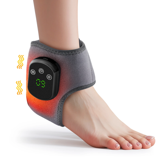 Masseur électrique de cheville et de pied, chauffage des vibrations du pied, attelle de Relaxation, ceinture, entorse des articulations plantaires, Support de cheville