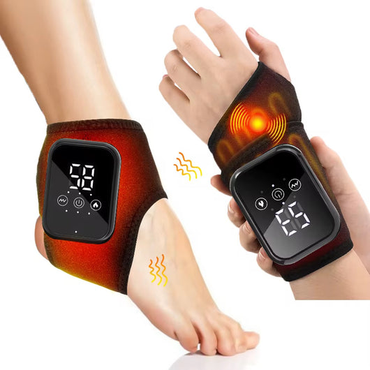 Masseur électrique de cheville et de pied, chauffage des vibrations du pied, attelle de Relaxation, ceinture, entorse des articulations plantaires, Support de cheville