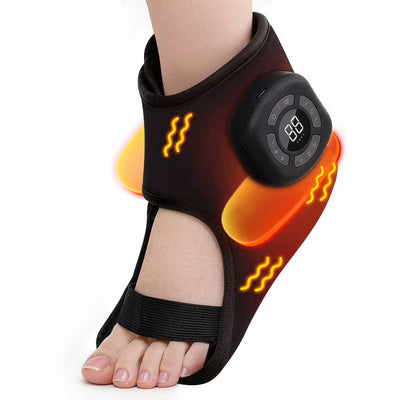 Masseur électrique de cheville et de pied, chauffage des vibrations du pied, attelle de Relaxation, ceinture, entorse des articulations plantaires, Support de cheville