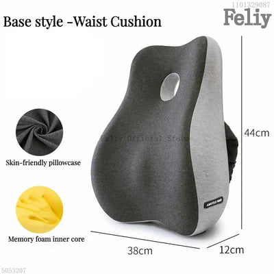 Coussin de Siège Ergonomique et Soutien Lombaire à Mémoire de Forme pour Bureau et voiture