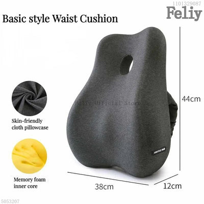 Coussin de Siège Ergonomique et Soutien Lombaire à Mémoire de Forme pour Bureau et voiture