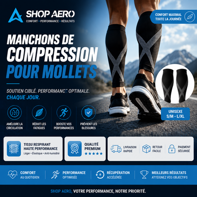 Manchons de Compression Elite-soutien Articulaire & Performance Musculaire Pour Genoux et Jambes