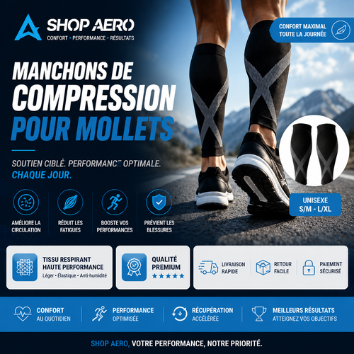 Manchons de Compression Elite-soutien Articulaire & Performance Musculaire Pour Genoux et Jambes